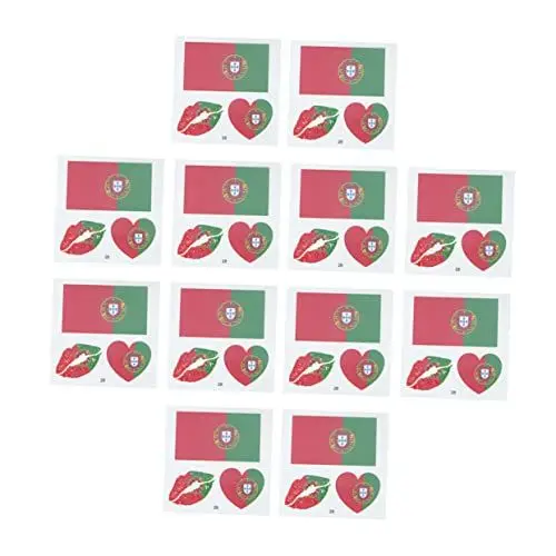 Produktbild: VICASKY Nationalflaggen-tattoos 25er-pack Temporäre Tattoo-aufkleber Für Fußballpartys Und Feiern