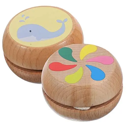 Produktbild: VICASKY 2St Jo-Jo für Kinder Mädchen Spielzeug holziges Spielzeug Yoyo-Bälle für Anfänger Yoyo für Anfänger kinderspielzeug Spielzeug für Kinder Kid Toys hölzernes Jo-Jo schöner Jo-Jo-Ball