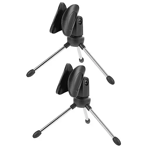 Produktbild: VICASKY 2er-pack Desktop-stativ-mikrofonständer Mikrofonclip Verstellbarer Ständer Für Computerkonferenz-redeaufzeichnung
