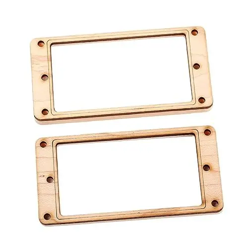 Produktbild: VICASKY 2St abgeschrägter Tonabnehmerring gitarrenzubehör Guitar accessory Guitar luthier parts Guitar pickup screws Guitar pickup frame Pickup-Ring Tonabnehmerring mit Doppelspule Bambus