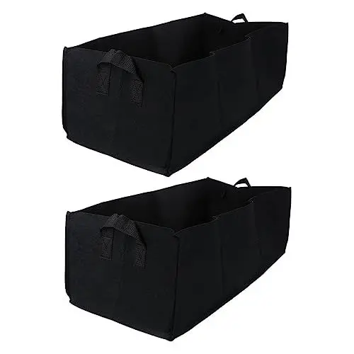 Produktbild: VICASKY 2Stücke Quadratische Pflanzentaschen Atmungsaktive Wachstumstaschen für Gemüse Erdbeeren und Kartoffeln für Garten Elegant