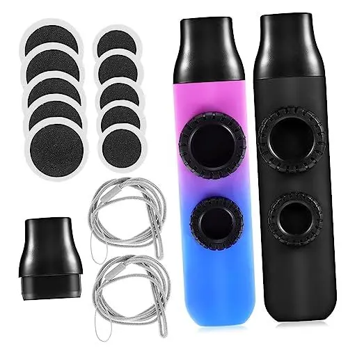 Produktbild: VICASKY Simple Kazoo-instrumente 2er-pack Für Jungen Und Mädchen Party Musikunterricht Ersatzmembranen Runde Membranen Sicheres Abs-silikon