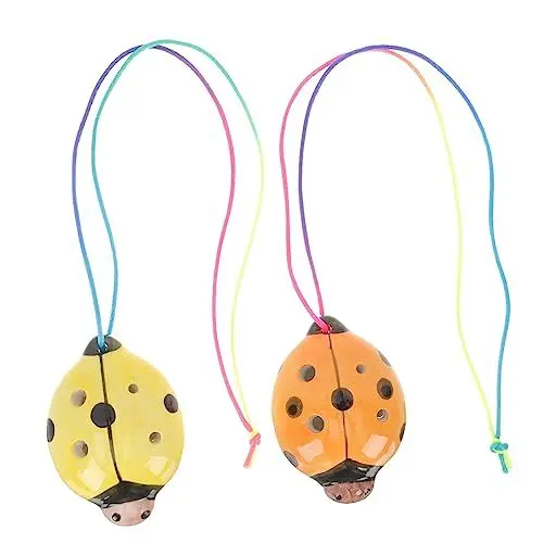 Produktbild: VICASKY 2 Stück 6 Okarina Flötenspielzeug Für Kinder Ocarina Windtrommel Flöte Der Amerikanischen Ureinwohner Sopran Flöte Geschenke Didgeridoo Musikgeschenke Stroh Schmücken Keramik