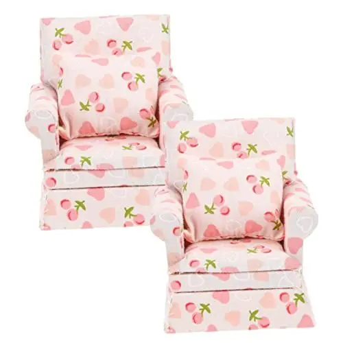 Produktbild: VICASKY 2stücke Miniatur Sofa Für Teiliges Möbelset Mit Kissen Für Und Schlafzimmer Lebensecht Und