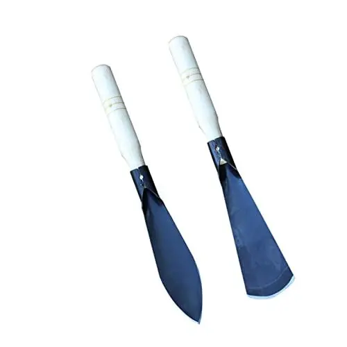 Produktbild: VICASKY 2 Stück Teiliges Set Gartengeräte Hand Garten Schaufeln Manganstahl mit Holzgriff zum Pflanzen Jäten und Bodenlockern für Gartenliebhaber