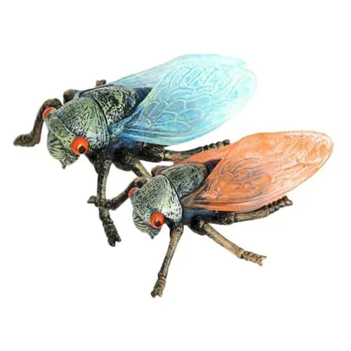 Produktbild: VICASKY 2st Desktop-zikaden-Dekoration Larve Kleine Insektenstatue Tierfiguren Zikaden-skulptur Simulation Modell Zikaden Fliegendes Plastik