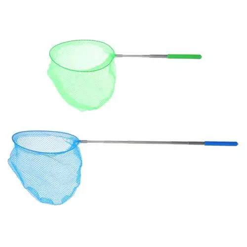 Produktbild: VICASKY 2st Einziehbare Schmetterlingsnetztasche Teleskopischer Kescher Netz Mit Stange Teichnetz Fischernetze Für Kinder Fangnetz Für Den Außenbereich Fischernetz Für Kinder Edelstahl