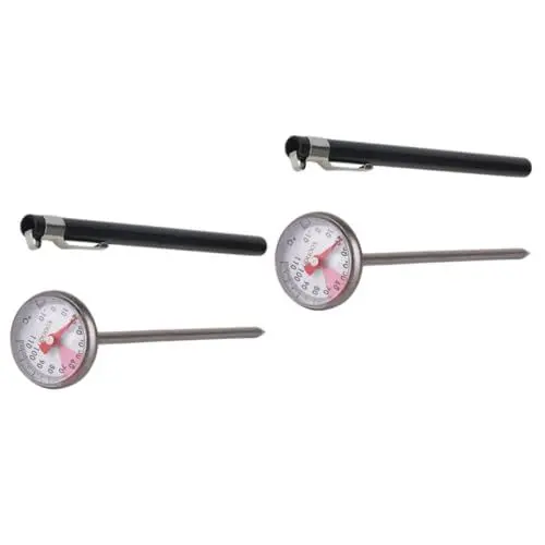 Produktbild: VICASKY 2st Hausthermometer Badewannen-thermometer Grillthermometer Kaffee-thermometer Milchschaumthermometer Milchpulver-thermometer Ablesbares Thermometer Wasserthermometer Black