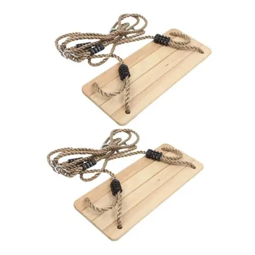 Produktbild: VICASKY 2st Kinderschaukel Indoor Schaukel Zierleisten Holz Spielzeug Gartenschaukel Aus Holz Schaukeln Für Draußen Hängende Baumschaukeln Schaukeln Für Kinder Im Freien Hölzern
