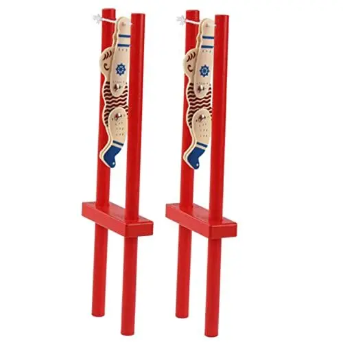 Produktbild: VICASKY 2st Puppe Ziehen Kinderspielzeug Figurenstatue Spaß Intellektuelles Spielzeug Performance-Marionette Einzigartige Marionetten Interessante Marionetten Puppenspielzeug Holz