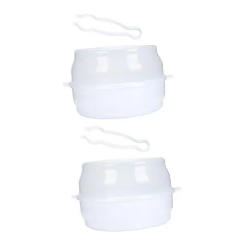 Produktbild: VICASKY 2st Sterilisatorbox Für Babyflaschen Mikrowellengeschirr Produkte Schnuller Aufbewahrungsbehälter Für Babygeschirr Halter Für Flaschentrockner Abs Weiß