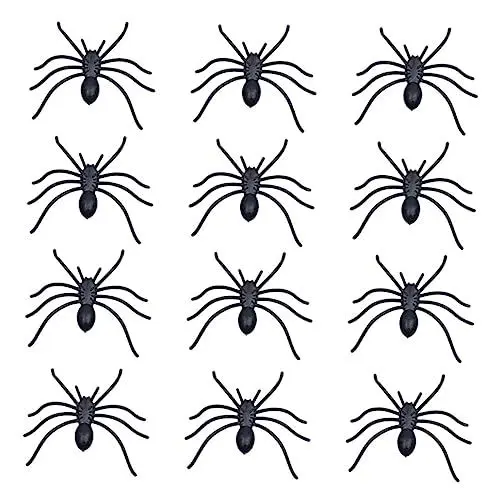Produktbild: VICASKY 30 Gruselige Halloween Spinnen Langlebige Und Schreckliche Plastikspinnen Für Die Perfekte Deko Ideale Spinnennetz Dekoration Für Partys Fasching Und Grusel Events