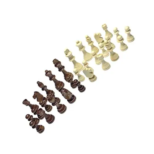 Produktbild: VICASKY 32 Stück Schachfiguren Figur Modeschach Stil Schach Tragbares Schach Chinesisches Schach Weißer Bambus