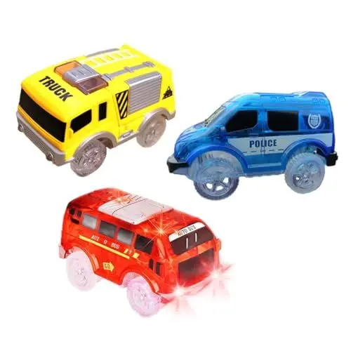 Produktbild: VICASKY 3St Elektroauto LKW Bahngleis Autotelefonhalter puppenwagen kinderelektrofahrzeug rennauto Children Electric car Mini-Rennwagen LED-Lichtschienenauto Plastik