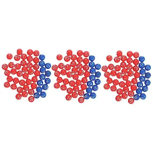 Produktbild: VICASKY 3 Sätze Ball der Lotteriemaschine Tombola-Bälle Party-Lotterieball Farbige Lotteriekugeln unterhaltungsspiele Bingo trinkspiel Partyspielbälle Lotteriekugeln aus Kunststoff Plastik