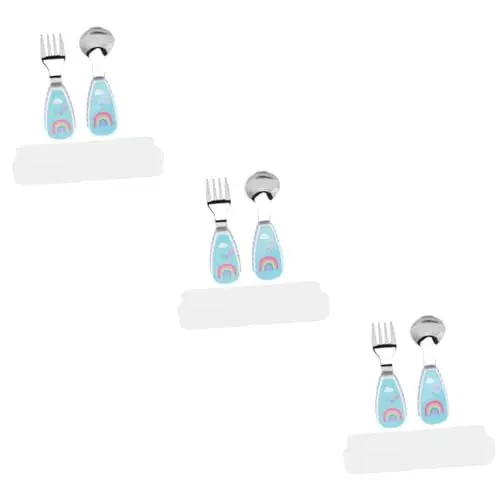 Produktbild: VICASKY 3 Sets Gabeln Und Löffel Für Kleinkinder Utensilien Für Kleinkinder Gabeln Und Löffel Gabeln Für Kleinkinder Gabeln Löffel Utensilien Für Kleinkinder Und