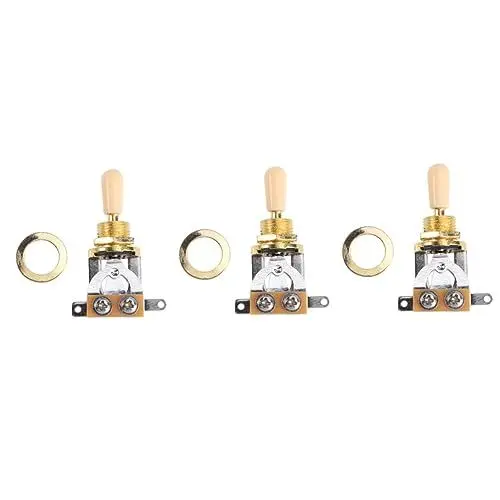 Produktbild: VICASKY 3 Stk Tonabnehmer Für -gitarre Tonaufnahme Gitarren-tonabnehmerhebel 3-wege-kippschalter Mit Kurzem Rahmen Rhythmus E-gitarren 3-wege-pickup 3-wege-schalter Für E-gitarre