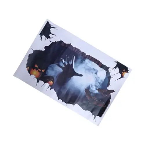 Produktbild: VICASKY Selbstklebende Halloween-aufkleber 3d-wandaufkleber Für Wohnzimmer Schlafzimmer Bar Gruselige Wandaufkleber
