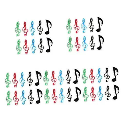 Produktbild: VICASKY 50 Stück Halter Für Musikbücher Stationäre Buchklammer Lesezeichen Für Musiknoten Musik-büroklammerhalter Buchetiketten Partitur-clips Süßer Lesezeichenclip Musikbuchclip Plastik