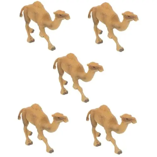 Produktbild: VICASKY 5St Simulation Kamel Modell Kamel-Modell Kamelfigur Cartoon-Kamel-Handwerk Kamel-Spielzeugfiguren Spielzeug Camel Spielzeug Kamel Simulation Kamel-Ornament Plastik