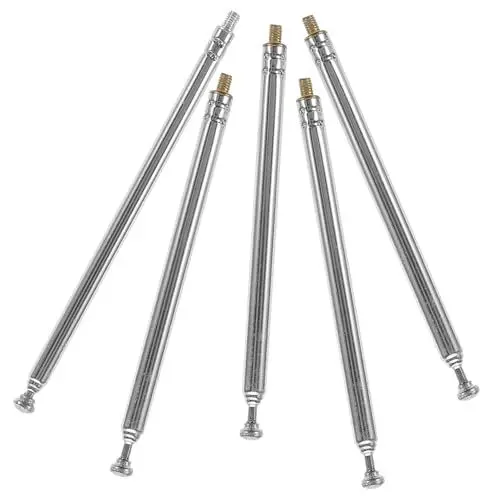 Produktbild: VICASKY 5 Stück 5 Fernbedienungsantenne Tv Antenne Rv Zubehör Antenne Für Tv Autozubehör Für Autospielzeug Fernbedienungsspielzeug Mater Spielzeug Aus Autos Autozubehör Silber Metall