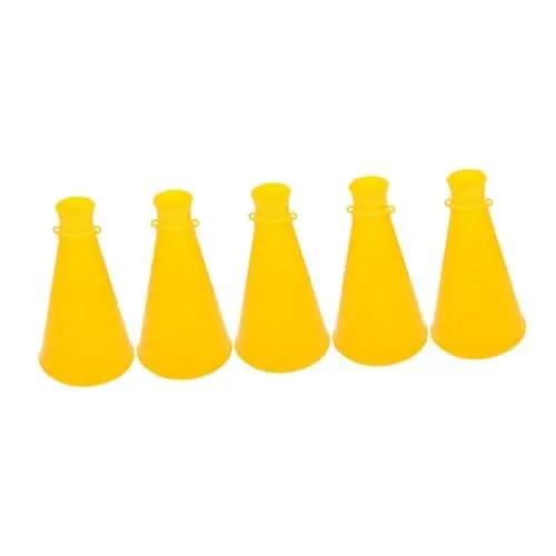 Produktbild: VICASKY 5st Jubelhorn Mini-megafon-lautsprecher Megaphone Für Partys Trompeten Spielzeug Party-jubelspielzeug Megaphon-lautsprecher Jubelnde Requisiten Jubel-megaphone Yellow Abs