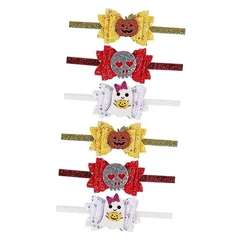 Produktbild: VICASKY 6 Stk Schleife Stirnband Bogen Stirnband -halloween-stirnband Halloween-haarband Halloween- -stirnband Halloween-stirnband Für Halloween-haarbänder Kunstleder