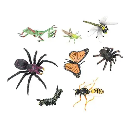 Produktbild: VICASKY 8St Regenwald Insekten hühner Spielzeug kinderknallzeug Fantasie-Spielzeug Tropische Insekten ziernieten Simulation Insektenfigur Libellenspielzeug PVC-Insekten Insektenspielzeug