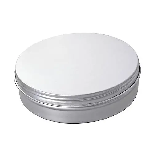 Produktbild: VICASKY Dose Metall Box Mit Nachfüllbar Kunst Topf Dosen Ravel Nägel Weißblech Schätze Töpfe Ohrringe Kunst Silber Für Pomade Bohnen Flasche Lotion Dose Mit Schraubdeckel