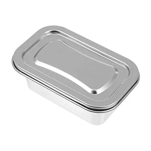 Produktbild: VICASKY Eisbox edelstahlbehälter lagercontainer food container Aufschlag wiederverwendbarer Eisbehälter Contuhitori Acciaio Inossidabile pro Gelato Vaschette Gelato Rostfreier Stahl Silver