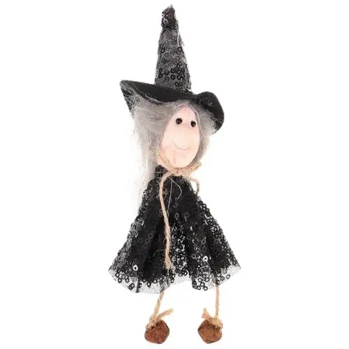 Produktbild: VICASKY Hängende Hexenfigur für Halloween Deko Hexenpuppe für Gruseldekorationen im Garten Leicht und Platzsparend Perfektes Ornament für Unheimliches