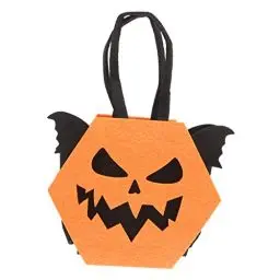 Produktbild: VICASKY Halloween Süßigkeiten Tasche aus Vliesstoff mit Teufelsmuster Wiederverwendbare Tragetasche für Partys Halloween Geschenktüte für Snacks und Leckereien