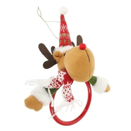 Produktbild: VICASKY Handtuchhalter weihnachtsbaumdeko Tannenbaum Dekoration Handtuchring mit Weihnachtsmotiv Geweberinghalter Weihnachtsdekoration zum Aufhängen an der Wand befestigte Handtuchringe