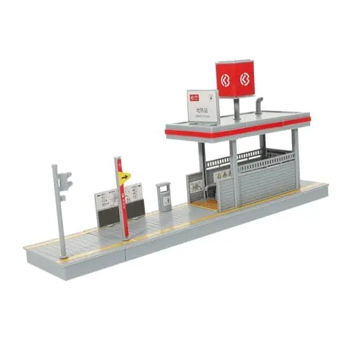 Produktbild: VICASKY Spielzeug-u-Bahn-plattform Simulation Einer U-Bahn-plattform Für Jungen Und Mädchen Maßstab 1/64 Feine Verarbeitung
