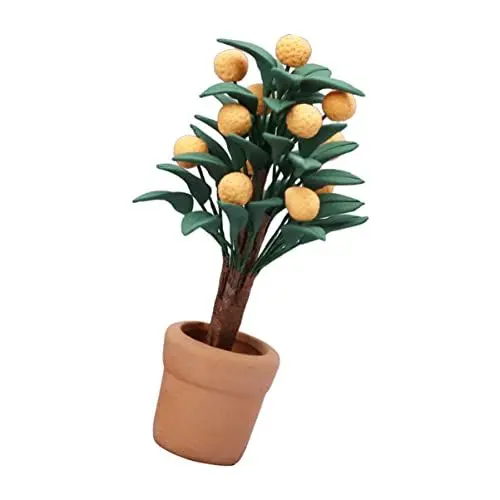 Produktbild: VICASKY Orangenbaum-Modell Aquarium Gefälschte Pflanzen Mini- Mini-Pflanzen Märchenhafte Gartentiere Künstlich Miniaturen Ästhetische Raumdekoration Miniatur-Dinge Anlage Keramik