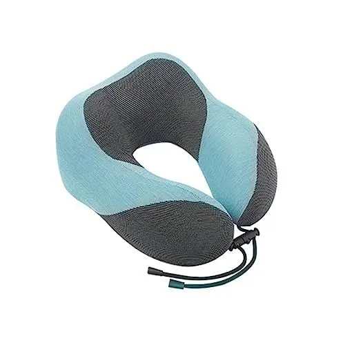Produktbild: VICASKY Reise Nackenkissen U Form aus Memory Schaum Tragbares Kissen für Flugzeug Camping und Büro Ergonomisches Design mit Unterstützung für Nacken und Kopf Blau