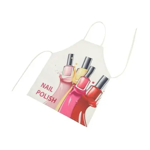 Produktbild: VICASKY Rosa Nagellackschürze Lustige Schürzen Schürze Für Kochschürze Schmucklos Kochen Schürzekleid Für Frauen Baumwolle Baumwollschürze Plus Küchenschürze Cartoon-schürze Backen Leinen