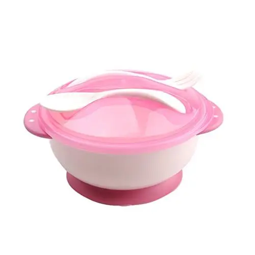 Produktbild: VICASKY Babygeschirr-set Schüssel Deckel Löffel-set Für Jungen Und Mädchen Kleinkinder