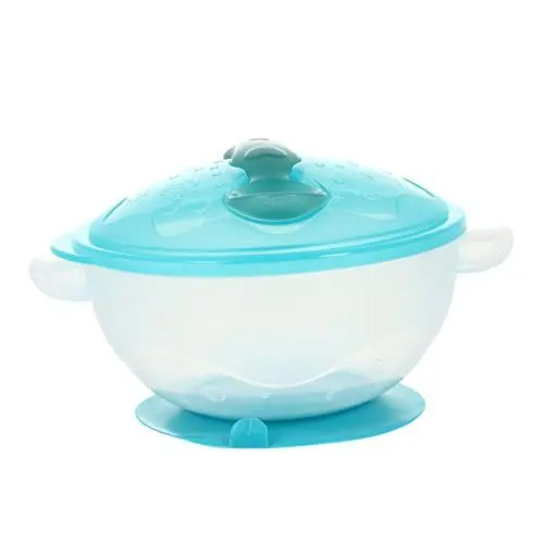 Produktbild: VICASKY Blaue Saugschale Mit öffel Rutschfestes Schalen Set Für Kleinkinder Ideal Für Die Ersten Essversuche Inklusive Praktischem öffel Für Brei Und Snacks