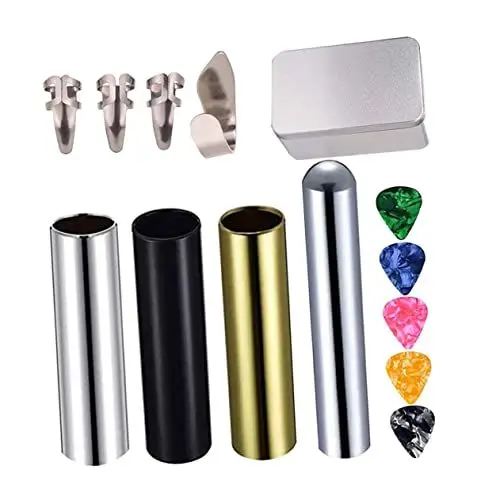 Produktbild: VICASKY Gitarren-slide-kit 14-teilig Edelstahl Gitarren-daumen