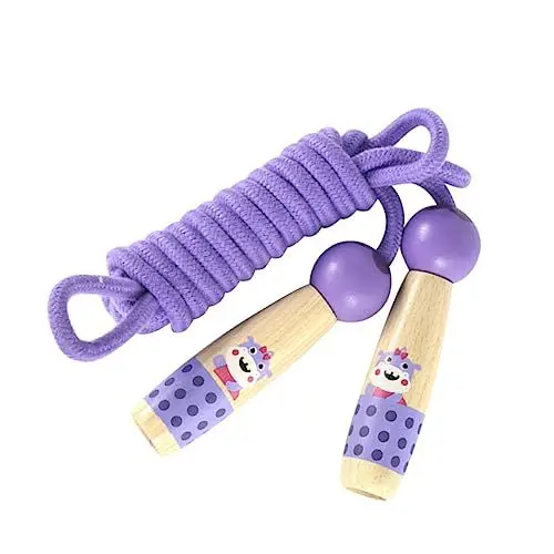 Produktbild: VICASKY Springseil 2m für Kinder Tragbare Fitnessseile mit Holzgriffen Lernspielzeug für ab 5 Jahren Indoor Spielzeug für Seilspringen