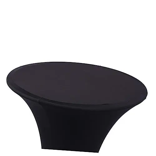 Produktbild: VICASKY Tischdecke Schwarz Stretch Tischabdeckung Aus Polyester Für Cocktail Und Bartische Geeignet Für Party Und Event-Dekoration