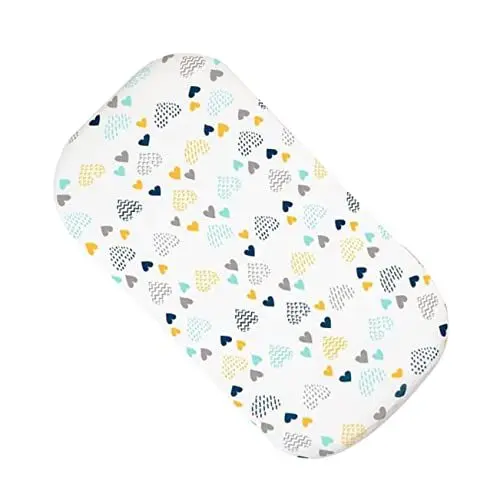 Produktbild: VICASKY Wechseln Sie Die Abdeckung Des Waschtisches Reisewiege Für Babys Bettdecke Für Babybetten Wickelauflage Matratze Wiege Bett Krippe Abdeckung Mattenbezug Wechseln Weiß Polyester