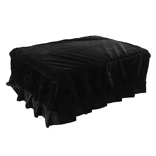 Produktbild: VICASKY hocker abdeckung Bezug Stoff für Klavierhocker abdeckung für klavierhocker Klavierhockerbezug Klavierbankbezug Bankabdeckungswerkzeug abdeckung für klavierbank Flanell Black