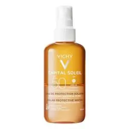 Produktbild: VICHY Bräunungsintensivierendes Sonnenspray LSF 50, Sonnenpflege mit hohem UV-Breitbandschutz, Für empfindliche Haut, Keine weißen Rückstände, Antioxidative Wirkung, Capital Soleil, 200 ml