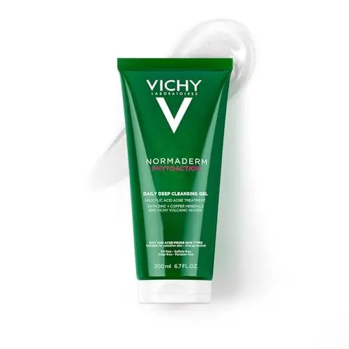 Produktbild: VICHY Phytosolution Waschgel mit Mineralien und Probiotika, Befreit unreine Haut von Schmutz und überschüssigem Talg, mattiert und wirkt Pickeln und vergrößerten Poren entgegen, Normaderm, 200 ml