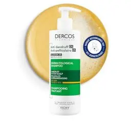 Produktbild: VICHY Anti-Schuppen-Shampoo, Für trockenes Haar, Juckreiz-mildernd und hydratisierend, Mit Salicylsäure, Seleniumdisulfid und Vitamin E, Dercos Anti-Schuppen, 390 ml
