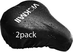 Produktbild: VICKMALL Sattelbezug wasserdichte Fahrradsattelabdeckung, Elastische Wasserfeste Fahrradsattel Schutzhülle, Passend für den Meisten Fahrradsattel wie Rennrad, Mountainbike, Damenrad, E-Bike(2PCS)