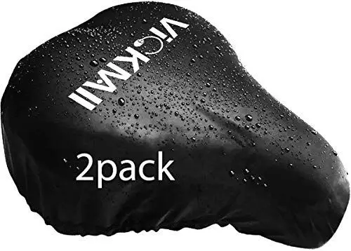 Produktbild: VICKMALL Sattelbezug wasserdichte Fahrradsattelabdeckung, Elastische Wasserfeste Fahrradsattel Schutzhülle, Passend für den Meisten Fahrradsattel wie Rennrad, Mountainbike, Damenrad, E-Bike(2PCS)