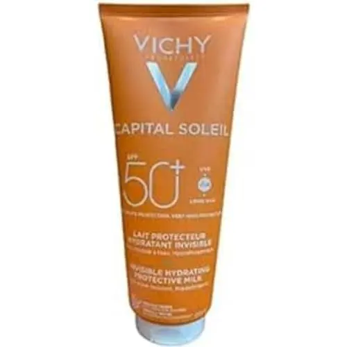 Produktbild: Vichy Capital Soleil Feuchtigkeitsspendende Familien-Milch mit LSF 50+ für Erwachsene und Kinder, Für helle oder empfindliche Haut, Hoher Schutz gegen UV-Strahlen, 300 ml